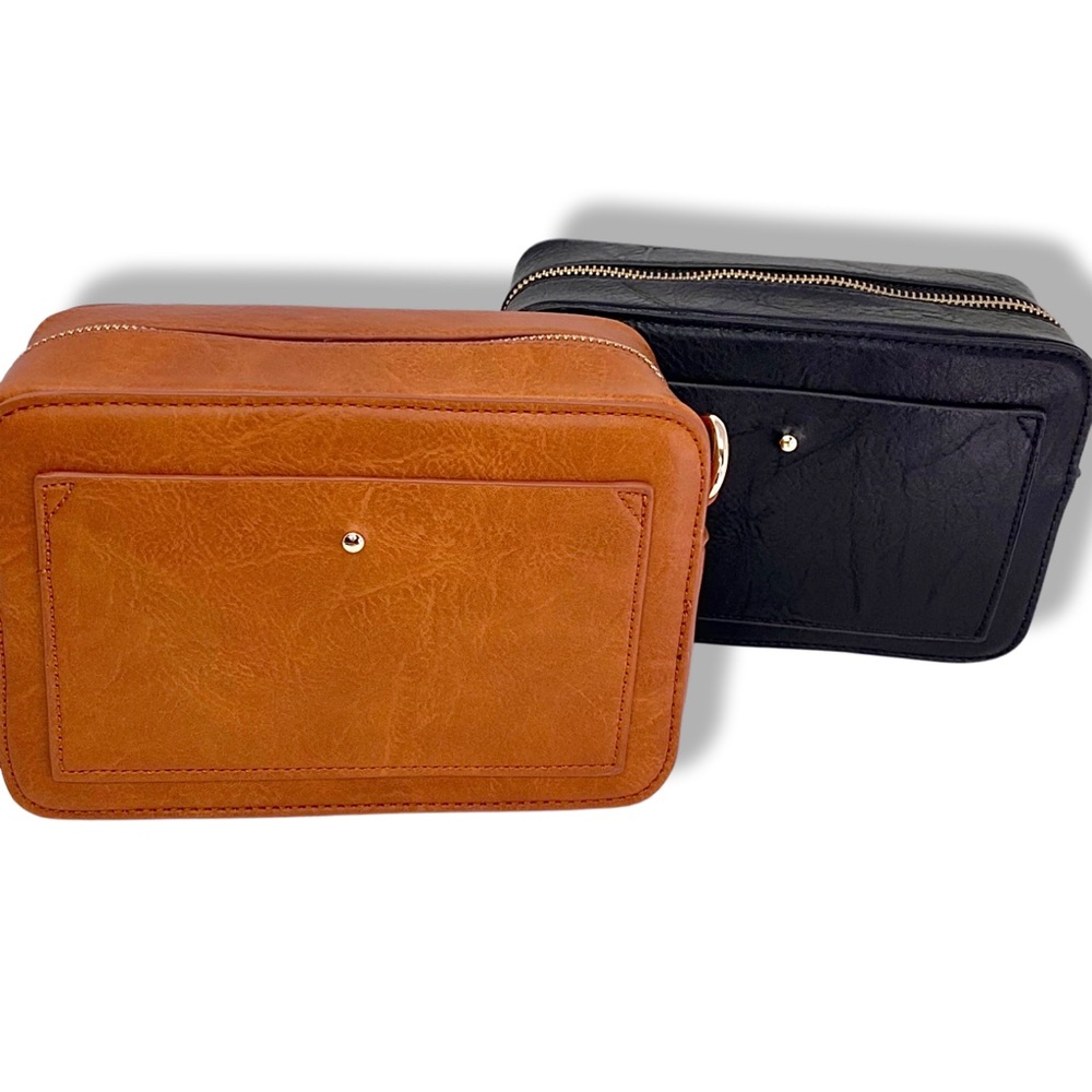 Vegan Leather Camera Crossbody Bag - Picture 2 of 4